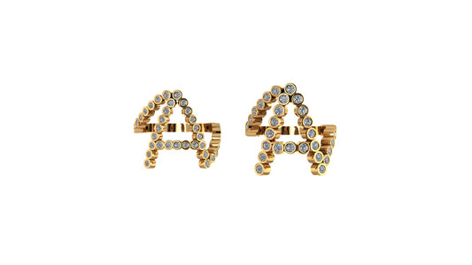 Lab Diamond Letter 'A' Ring