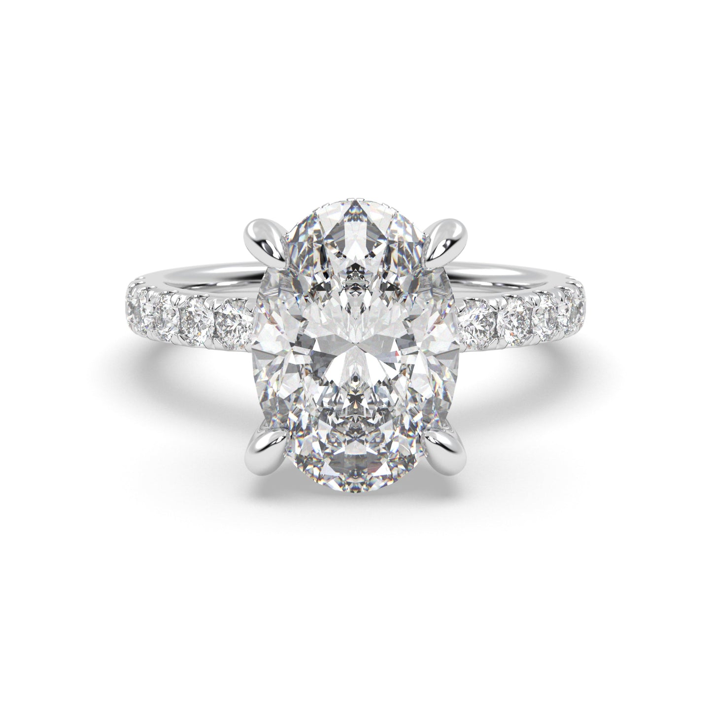 Diamond Band With Hidden Halo