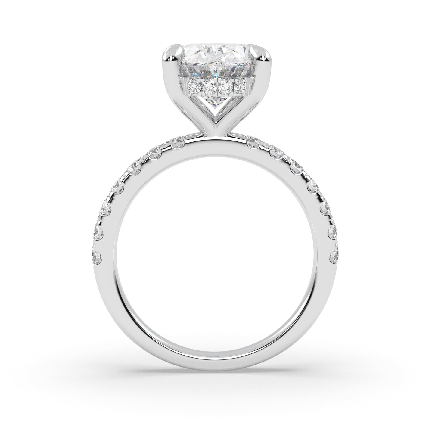 Diamond Band With Hidden Halo