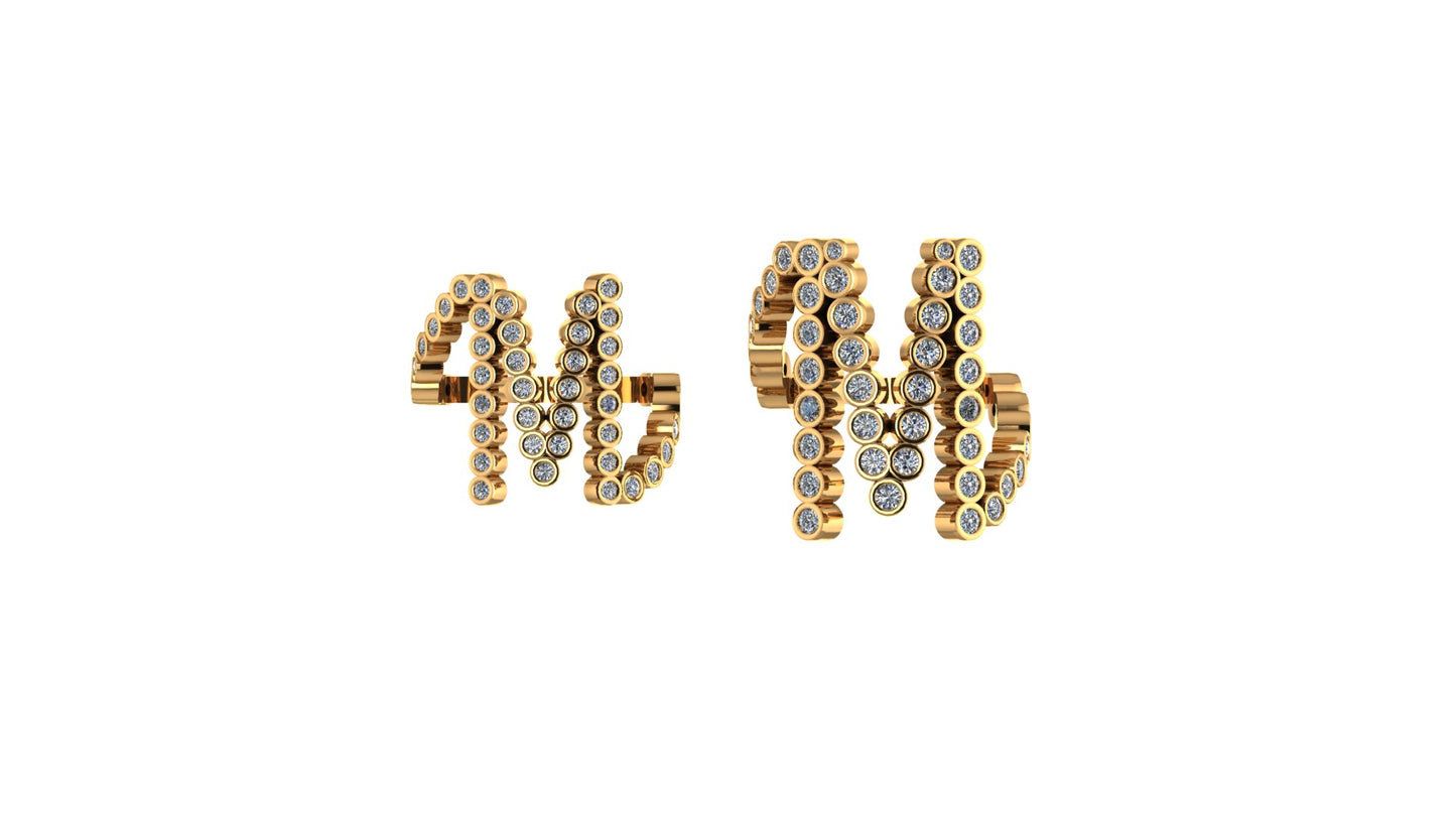 Lab Diamond Letter 'M' Ring