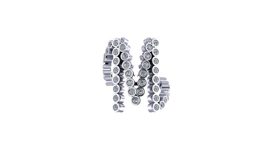 Solid 14k Lab Diamond Letter 'M' Ring