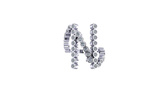 Solid 14k Lab Diamond Letter 'N' Ring
