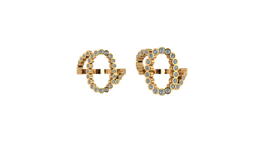 Lab Diamond Letter 'O' Ring