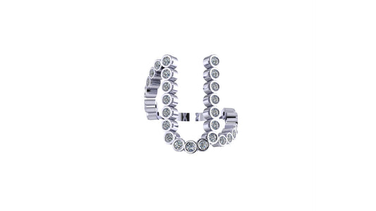 Solid 14k Lab Diamond Letter 'U' Ring