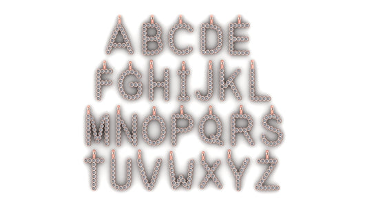 Solid 14k Lab Diamond Letter Pedant