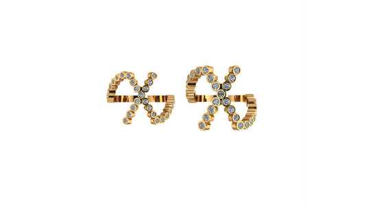 Lab Diamond Letter 'X' Ring
