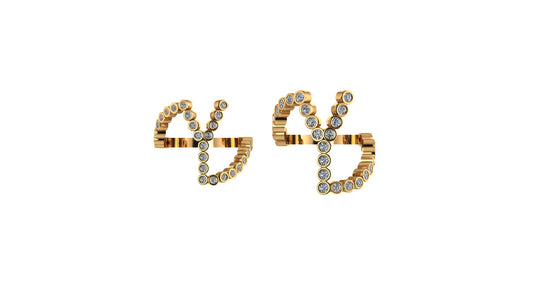 Lab Diamond Letter 'Y' Ring